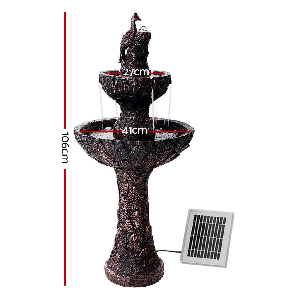 DSZ Product, feed-cond-new, feed-sl-DSZ Freight Payable, newGardeon Solar Water Feature Tier Fountain With Pump Kit Bird Bath 106Cm Peacock - Premium Home & Garden > Fountains > Fountain & Ponds Accessories from Gardeon ! Shop Online Buy Now at S & D's Value Store Family Business Best Customer ServiceDSZ Product, feed-cond-new, feed-sl-DSZ Freight Payable, new