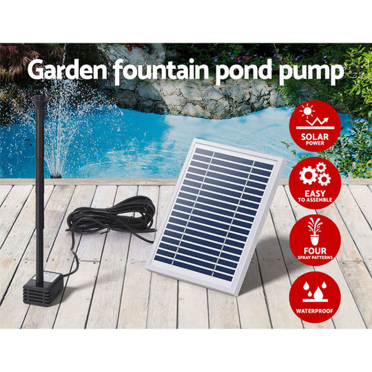 Gardeon Solar Pond Pump Submersible Water Fountain Kit 4.4FT