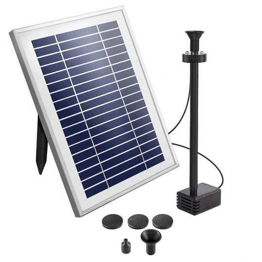 Gardeon solar pond pump with solar panel, submersible fountain kit, affordable DIY garden decor solution.