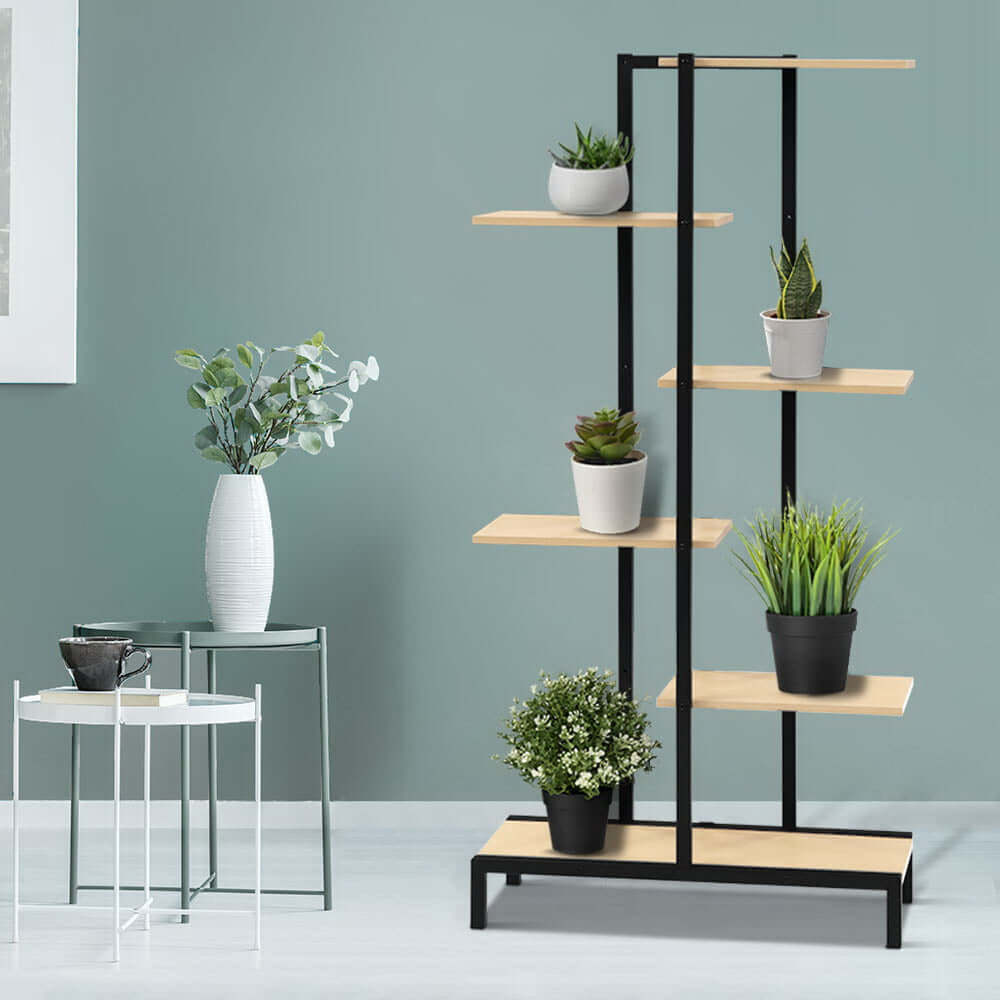 _label_, DSZ Product, feed-cond-new, feed-sl-free shipping, free-shipping, newArtiss Plant Stand 6 Tier Metal Zigzag Flower Pot Shelf - Premium Home & Garden > Artificial Plants > Pots, Planters & Accessories from Artiss ! Shop Online Buy Now at S & D's Value Store Family Business Best Customer Service_label_, DSZ Product, feed-cond-new, feed-sl-free shipping, free-shipping, new