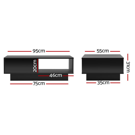 DSZ Product, feed-cond-new, feed-sl-DSZ Freight Payable, newArtiss Coffee Table Led Lights Black - Premium Furniture > Living Room > Coffee Tables from Artiss ! Shop Online Buy Now at S & D's Value Store Family Business Best Customer ServiceDSZ Product, feed-cond-new, feed-sl-DSZ Freight Payable, new