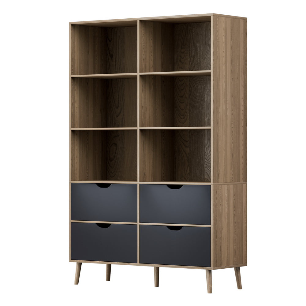 DSZ Product, feed-cond-new, feed-sl-DSZ Freight Payable, newArtiss Bookshelf With 4 Drawers - Mitzi Oak And Blue - Premium Furniture > Living Room > Bookcases & Shelves from Artiss ! Shop Online Buy Now at S & D's Value Store Family Business Best Customer ServiceDSZ Product, feed-cond-new, feed-sl-DSZ Freight Payable, new