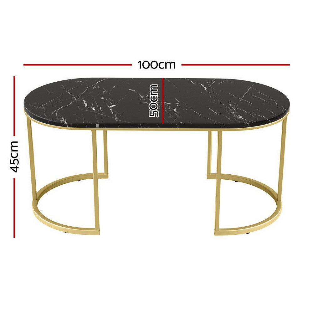 _label_, DSZ Product, feed-cond-new, feed-sl-free shipping, free-shipping, newArtiss Coffee Table Marble Effect Black - Premium Furniture > Living Room > Coffee Tables from Artiss ! Shop Online Buy Now at S & D's Value Store Family Business Best Customer Service_label_, DSZ Product, feed-cond-new, feed-sl-free shipping, free-shipping, new