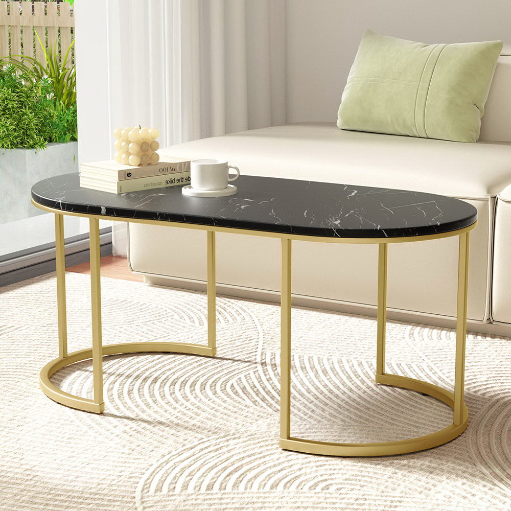 _label_, DSZ Product, feed-cond-new, feed-sl-free shipping, free-shipping, newArtiss Coffee Table Marble Effect Black - Premium Furniture > Living Room > Coffee Tables from Artiss ! Shop Online Buy Now at S & D's Value Store Family Business Best Customer Service_label_, DSZ Product, feed-cond-new, feed-sl-free shipping, free-shipping, new