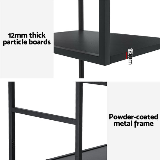 Artiss Bookshelf 5 Tiers Rhys Black