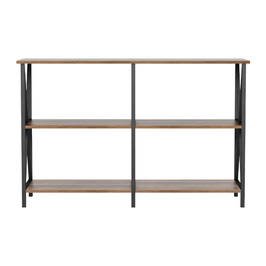 Artiss Console Table 120CM 3-tier Walnut Xiah