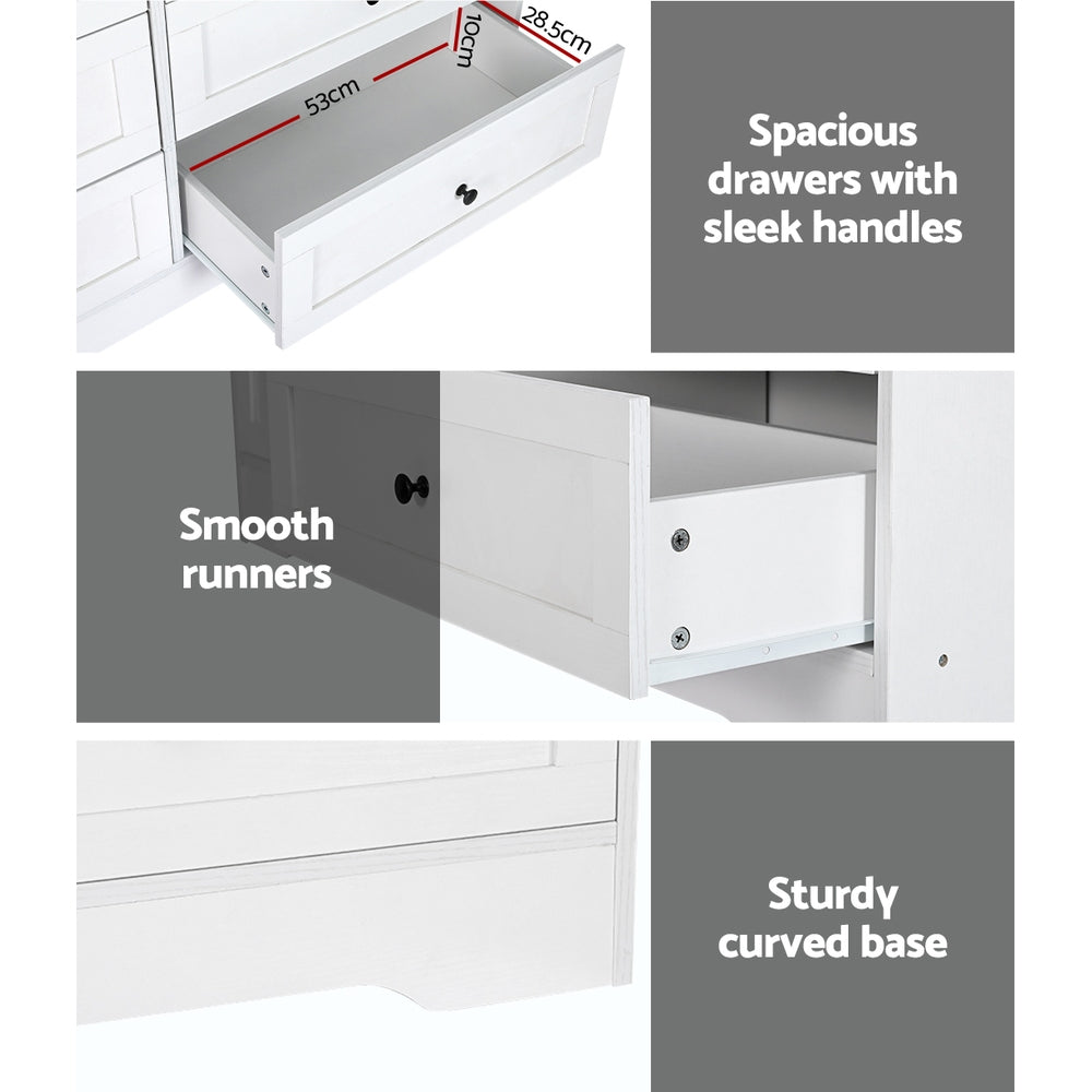 DSZ Product, feed-cond-new, feed-sl-DSZ Freight Payable, newArtiss 6 Chest Of Drawers - Leif White - Premium Furniture > Bedroom > Dressers from Artiss ! Shop Online Buy Now at S & D's Value Store Family Business Best Customer ServiceDSZ Product, feed-cond-new, feed-sl-DSZ Freight Payable, new