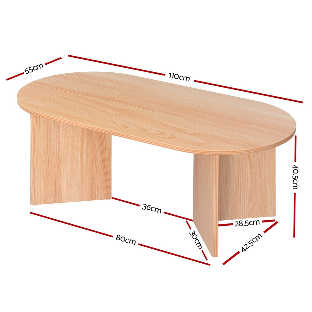 DSZ Product, feed-cond-new, feed-sl-DSZ Freight Payable, newArtiss Coffee Table Oval 110Cm Pine Alva - Premium Furniture > Living Room > Coffee Tables from Artiss ! Shop Online Buy Now at S & D's Value Store Family Business Best Customer ServiceDSZ Product, feed-cond-new, feed-sl-DSZ Freight Payable, new