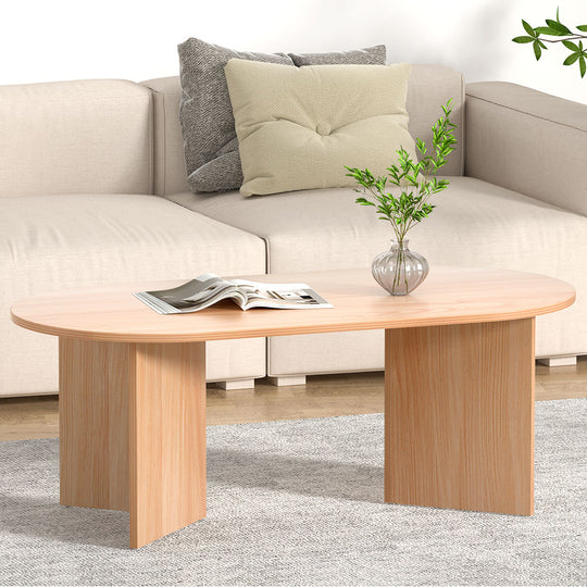 DSZ Product, feed-cond-new, feed-sl-DSZ Freight Payable, newArtiss Coffee Table Oval 110Cm Pine Alva - Premium Furniture > Living Room > Coffee Tables from Artiss ! Shop Online Buy Now at S & D's Value Store Family Business Best Customer ServiceDSZ Product, feed-cond-new, feed-sl-DSZ Freight Payable, new