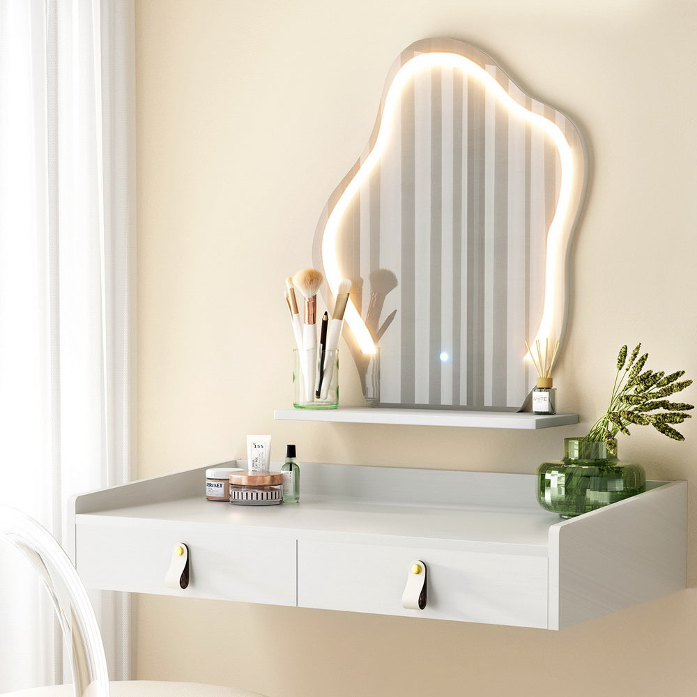 Artiss Dressing Table Floating Led White Daphne