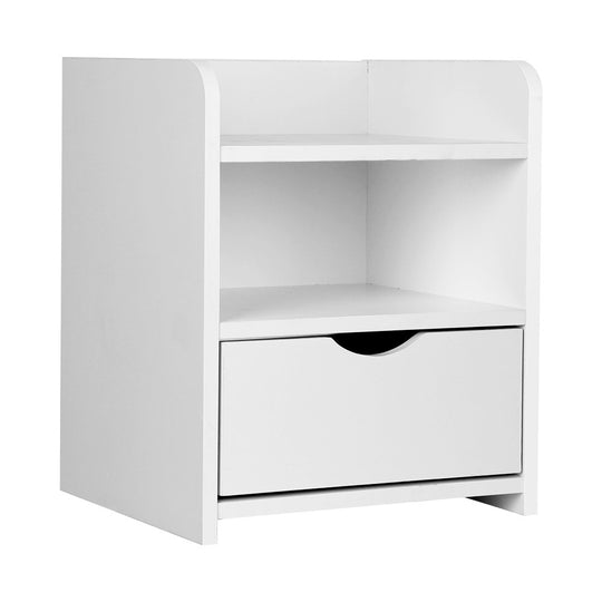 _label_, DSZ Product, feed-cond-new, feed-sl-free shipping, free-shipping, newArtiss Bedside Table 1 Drawer With Shelf - Fara White - Premium Furniture > Bedroom > Bedside Tables from Artiss ! Shop Online Buy Now at S & D's Value Store Family Business Best Customer Service_label_, DSZ Product, feed-cond-new, feed-sl-free shipping, free-shipping, new