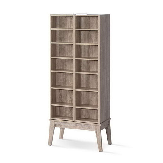 Artiss Bookshelf Cd Storage Rack - Berg Oak