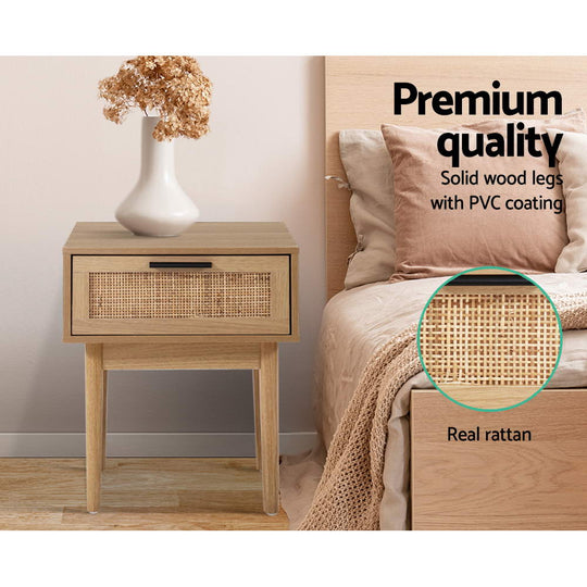 _label_, DSZ Product, feed-cond-new, feed-sl-free shipping, free-shipping, newArtiss Bedside Tables Side Table Rattan Drawers Nightstand - Premium Furniture > Bedroom > Bedside Tables from Artiss ! Shop Online Buy Now at S & D's Value Store Family Business Best Customer Service_label_, DSZ Product, feed-cond-new, feed-sl-free shipping, free-shipping, new