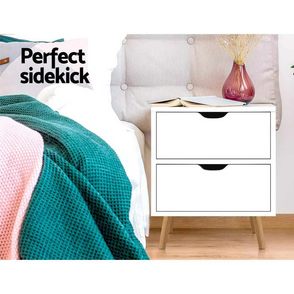 _label_, DSZ Product, feed-cond-new, feed-sl-free shipping, free-shipping, newArtiss Bedside Table 2 Drawers - Boden White - Premium Furniture > Bedroom > Bedside Tables from Artiss ! Shop Online Buy Now at S & D's Value Store Family Business Best Customer Service_label_, DSZ Product, feed-cond-new, feed-sl-free shipping, free-shipping, new