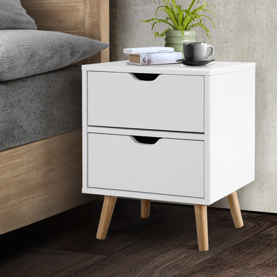 _label_, DSZ Product, feed-cond-new, feed-sl-free shipping, free-shipping, newArtiss Bedside Table 2 Drawers - Boden White - Premium Furniture > Bedroom > Bedside Tables from Artiss ! Shop Online Buy Now at S & D's Value Store Family Business Best Customer Service_label_, DSZ Product, feed-cond-new, feed-sl-free shipping, free-shipping, new