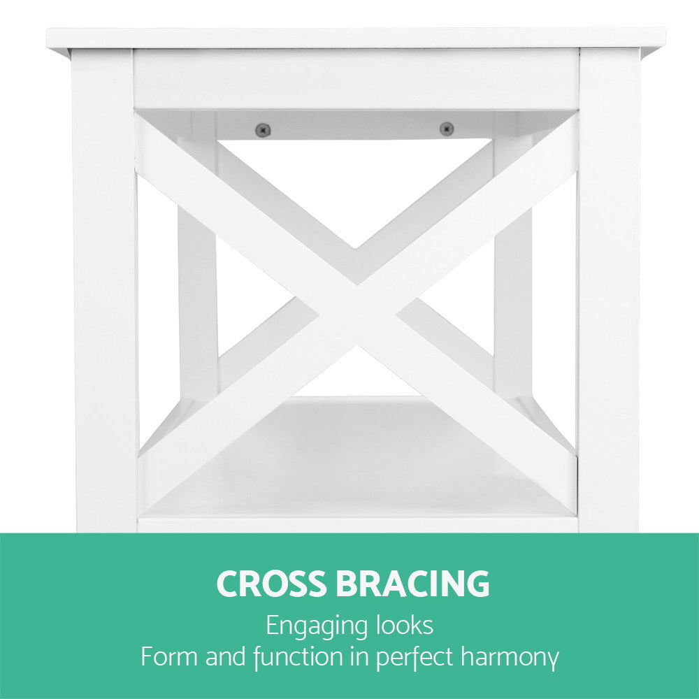 DSZ Product, feed-cond-new, feed-sl-DSZ Freight Payable, newArtiss Console Table 3 - Tier White Polly - Premium Furniture > Living Room > Side Tables from Artiss ! Shop Online Buy Now at S & D's Value Store Family Business Best Customer ServiceDSZ Product, feed-cond-new, feed-sl-DSZ Freight Payable, new