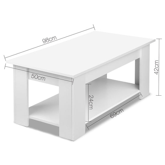 DSZ Product, feed-cond-new, feed-sl-DSZ Freight Payable, newArtiss Coffee Table Lift - Top Coffee Table White - Premium Furniture > Living Room > Coffee Tables from Artiss ! Shop Online Buy Now at S & D's Value Store Family Business Best Customer ServiceDSZ Product, feed-cond-new, feed-sl-DSZ Freight Payable, new