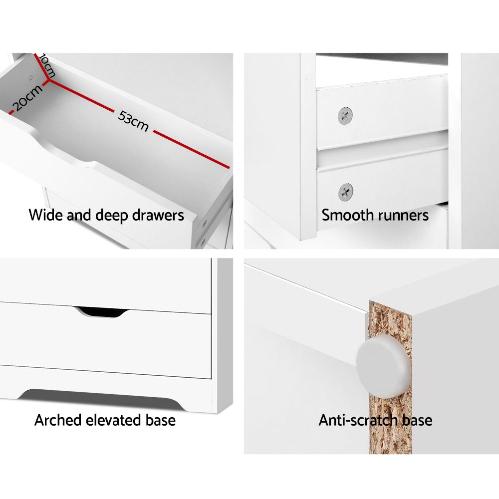 DSZ Product, feed-cond-new, feed-sl-DSZ Freight Payable, newArtiss Bookshelf With Drawers - Nana White - Premium Furniture > Living Room > Bookcases & Shelves from Artiss ! Shop Online Buy Now at S & D's Value Store Family Business Best Customer ServiceDSZ Product, feed-cond-new, feed-sl-DSZ Freight Payable, new