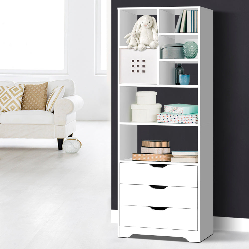 DSZ Product, feed-cond-new, feed-sl-DSZ Freight Payable, newArtiss Bookshelf With Drawers - Nana White - Premium Furniture > Living Room > Bookcases & Shelves from Artiss ! Shop Online Buy Now at S & D's Value Store Family Business Best Customer ServiceDSZ Product, feed-cond-new, feed-sl-DSZ Freight Payable, new