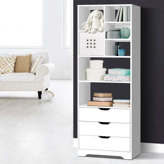 DSZ Product, feed-cond-new, feed-sl-DSZ Freight Payable, newArtiss Bookshelf With Drawers - Nana White - Premium Furniture > Living Room > Bookcases & Shelves from Artiss ! Shop Online Buy Now at S & D's Value Store Family Business Best Customer ServiceDSZ Product, feed-cond-new, feed-sl-DSZ Freight Payable, new