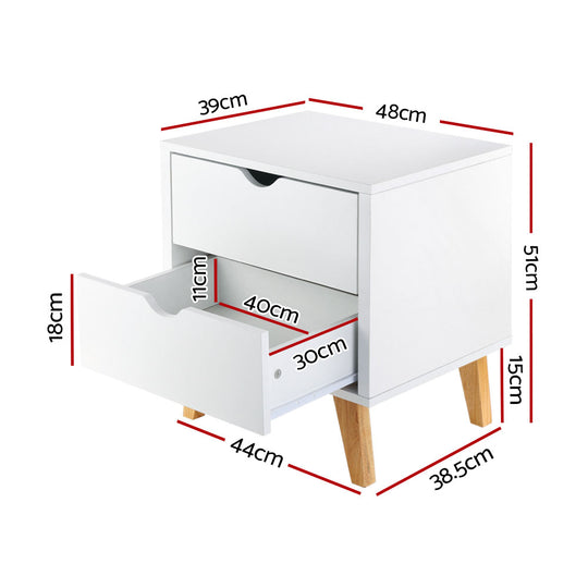 DSZ Product, feed-cond-new, feed-sl-DSZ Freight Payable, newArtiss Bedside Table 2 Drawers - Anders White - Premium Furniture > Bedroom > Bedside Tables from Artiss ! Shop Online Buy Now at S & D's Value Store Family Business Best Customer ServiceDSZ Product, feed-cond-new, feed-sl-DSZ Freight Payable, new