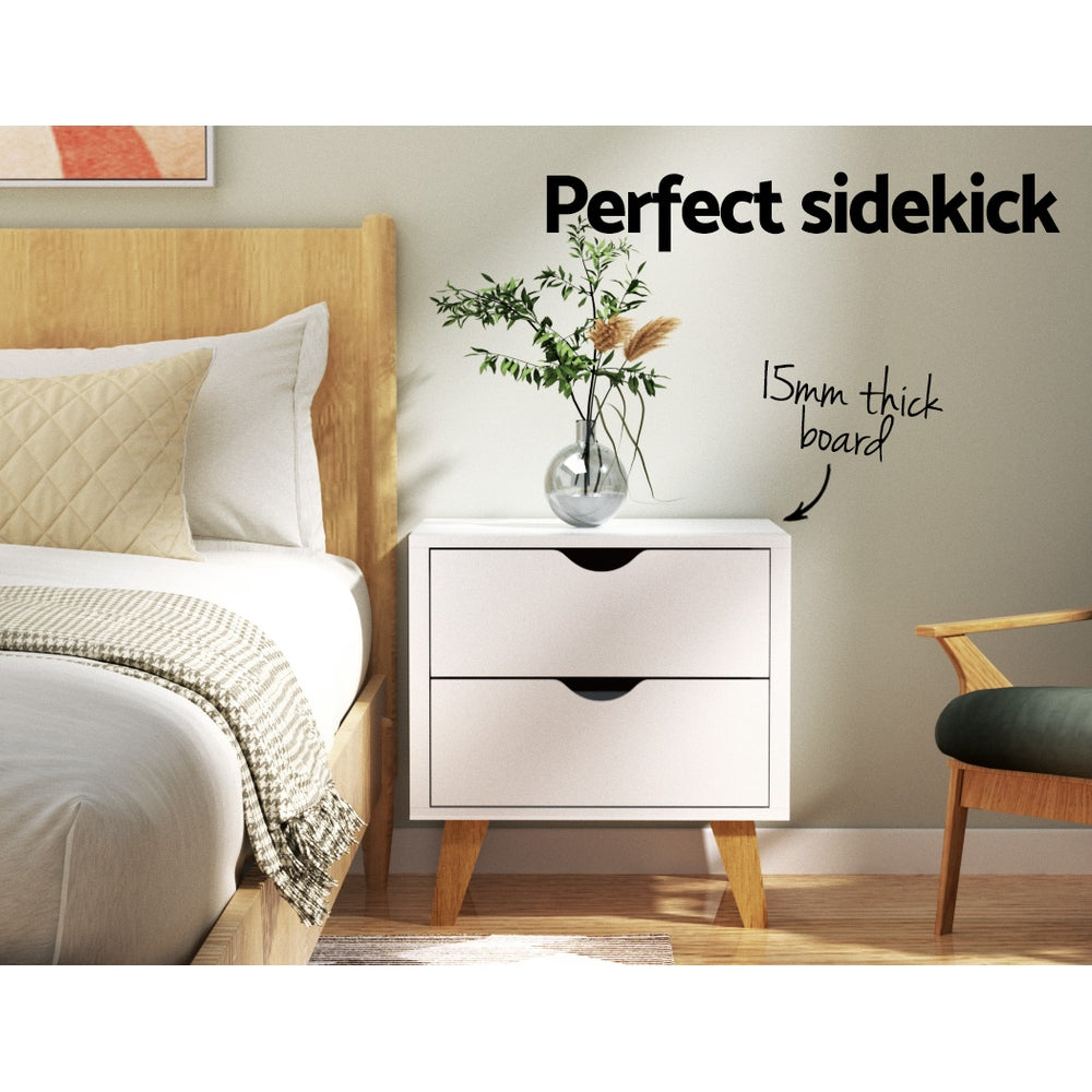 DSZ Product, feed-cond-new, feed-sl-DSZ Freight Payable, newArtiss Bedside Table 2 Drawers - Anders White - Premium Furniture > Bedroom > Bedside Tables from Artiss ! Shop Online Buy Now at S & D's Value Store Family Business Best Customer ServiceDSZ Product, feed-cond-new, feed-sl-DSZ Freight Payable, new