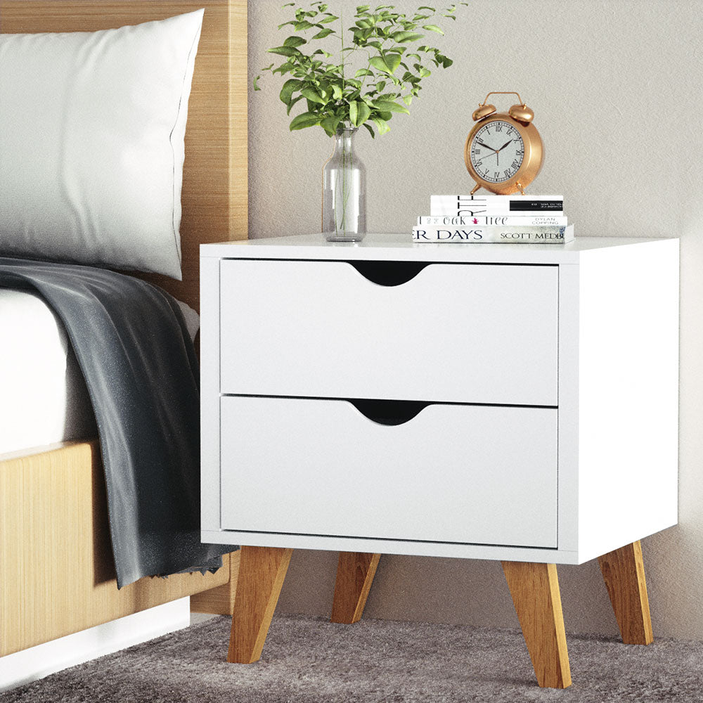 DSZ Product, feed-cond-new, feed-sl-DSZ Freight Payable, newArtiss Bedside Table 2 Drawers - Anders White - Premium Furniture > Bedroom > Bedside Tables from Artiss ! Shop Online Buy Now at S & D's Value Store Family Business Best Customer ServiceDSZ Product, feed-cond-new, feed-sl-DSZ Freight Payable, new