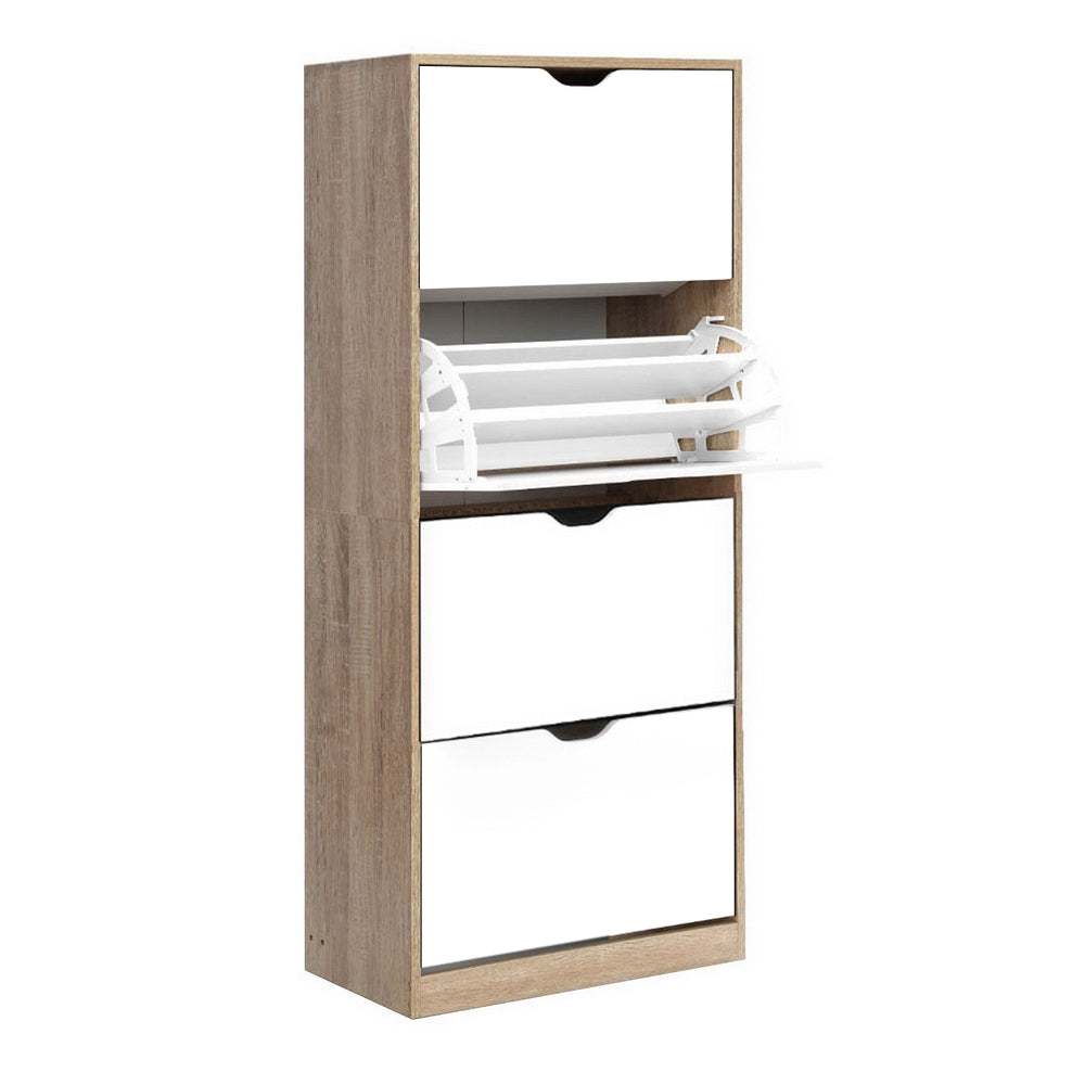 DSZ Product, feed-cond-new, feed-sl-DSZ Freight Payable, newArtiss Shoe Rack Cabinet 60 Pairs 4 - Tier White Elen - Premium Furniture > Living Room > Shoe Storage from Artiss ! Shop Online Buy Now at S & D's Value Store Family Business Best Customer ServiceDSZ Product, feed-cond-new, feed-sl-DSZ Freight Payable, new