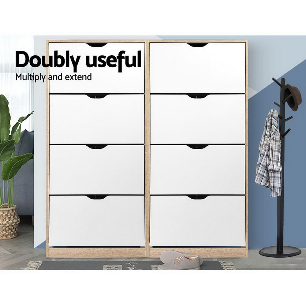 DSZ Product, feed-cond-new, feed-sl-DSZ Freight Payable, newArtiss Shoe Rack Cabinet 60 Pairs 4 - Tier White Elen - Premium Furniture > Living Room > Shoe Storage from Artiss ! Shop Online Buy Now at S & D's Value Store Family Business Best Customer ServiceDSZ Product, feed-cond-new, feed-sl-DSZ Freight Payable, new