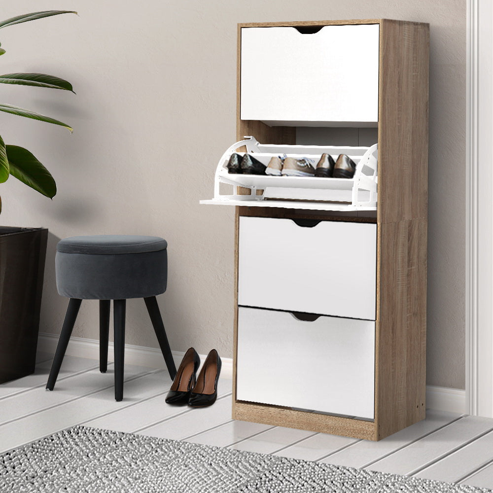 DSZ Product, feed-cond-new, feed-sl-DSZ Freight Payable, newArtiss Shoe Rack Cabinet 60 Pairs 4 - Tier White Elen - Premium Furniture > Living Room > Shoe Storage from Artiss ! Shop Online Buy Now at S & D's Value Store Family Business Best Customer ServiceDSZ Product, feed-cond-new, feed-sl-DSZ Freight Payable, new