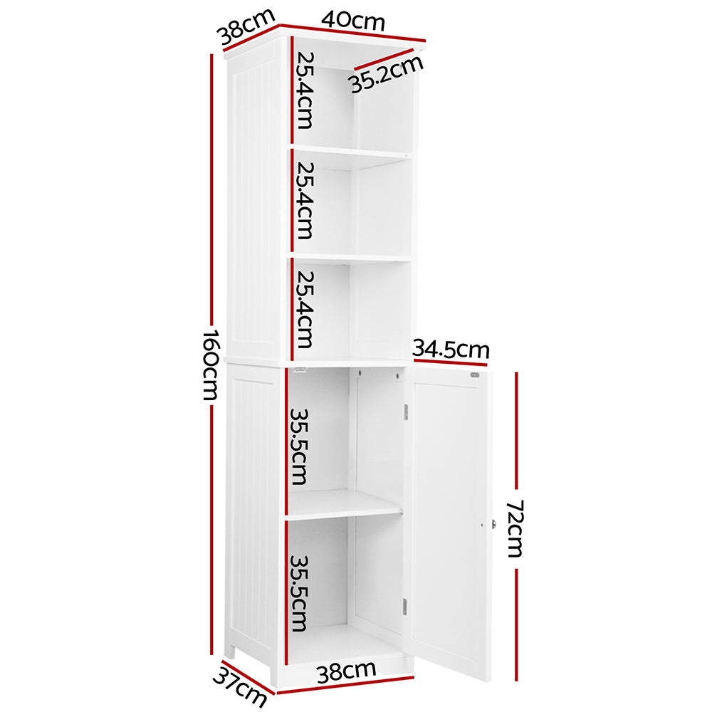 Artiss Bathroom Cabinet Storage 160Cm White