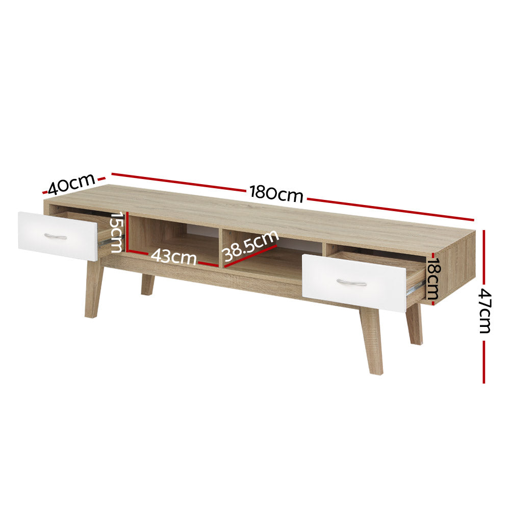 DSZ Product, feed-cond-new, feed-sl-DSZ Freight Payable, newArtiss Tv Cabinet Entertainment Unit 180Cm Oak White Gary - Premium Furniture > Living Room > TV Units from Artiss ! Shop Online Buy Now at S & D's Value Store Family Business Best Customer ServiceDSZ Product, feed-cond-new, feed-sl-DSZ Freight Payable, new