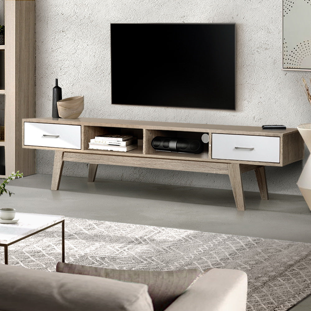 DSZ Product, feed-cond-new, feed-sl-DSZ Freight Payable, newArtiss Tv Cabinet Entertainment Unit 180Cm Oak White Gary - Premium Furniture > Living Room > TV Units from Artiss ! Shop Online Buy Now at S & D's Value Store Family Business Best Customer ServiceDSZ Product, feed-cond-new, feed-sl-DSZ Freight Payable, new