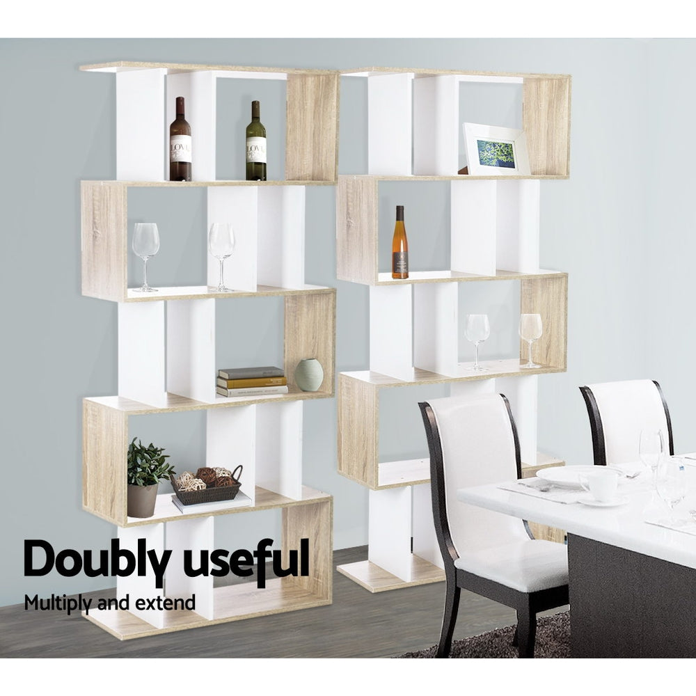 DSZ Product, feed-cond-new, feed-sl-DSZ Freight Payable, newArtiss Bookshelf 5 Tiers - Rita White And Oak - Premium Furniture > Living Room > Bookcases & Shelves from Artiss ! Shop Online Buy Now at S & D's Value Store Family Business Best Customer ServiceDSZ Product, feed-cond-new, feed-sl-DSZ Freight Payable, new