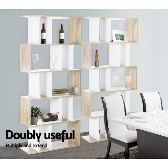 DSZ Product, feed-cond-new, feed-sl-DSZ Freight Payable, newArtiss Bookshelf 5 Tiers - Rita White And Oak - Premium Furniture > Living Room > Bookcases & Shelves from Artiss ! Shop Online Buy Now at S & D's Value Store Family Business Best Customer ServiceDSZ Product, feed-cond-new, feed-sl-DSZ Freight Payable, new