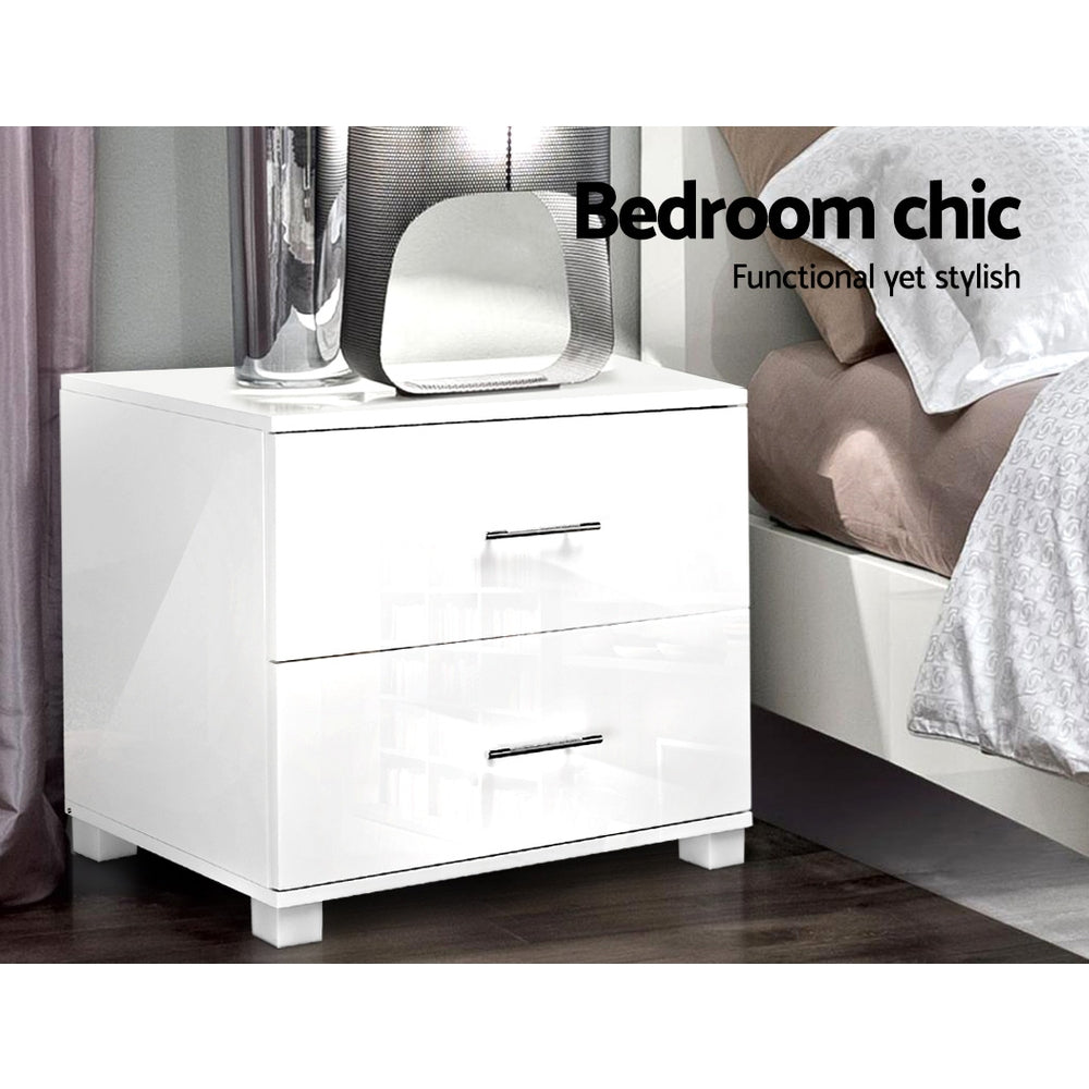 DSZ Product, feed-cond-new, feed-sl-DSZ Freight Payable, newArtiss Bedside Table 2 Drawers High Gloss - White - Premium Furniture > Bedroom > Bedside Tables from Artiss ! Shop Online Buy Now at S & D's Value Store Family Business Best Customer ServiceDSZ Product, feed-cond-new, feed-sl-DSZ Freight Payable, new