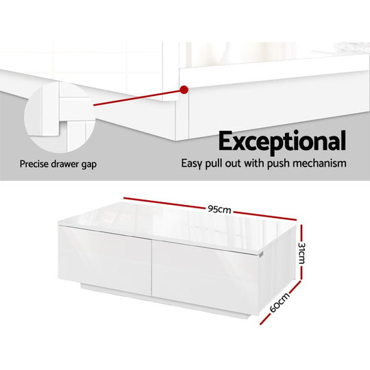 DSZ Product, feed-cond-new, feed-sl-DSZ Freight Payable, newArtiss Coffee Table 4 Drawers White Trevi - Premium Furniture > Living Room > Coffee Tables from Artiss ! Shop Online Buy Now at S & D's Value Store Family Business Best Customer ServiceDSZ Product, feed-cond-new, feed-sl-DSZ Freight Payable, new