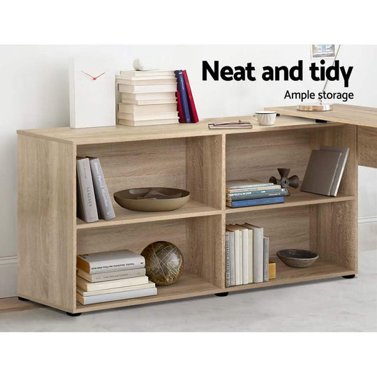 DSZ Product, feed-cond-new, feed-sl-DSZ Freight Payable, newArtiss Computer Desk Bookshelf Oak 130Cm - Premium Furniture > Office > Desks from Artiss ! Shop Online Buy Now at S & D's Value Store Family Business Best Customer ServiceDSZ Product, feed-cond-new, feed-sl-DSZ Freight Payable, new