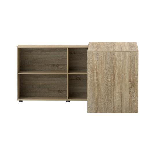 Artiss Computer Desk Bookshelf Oak 130Cm