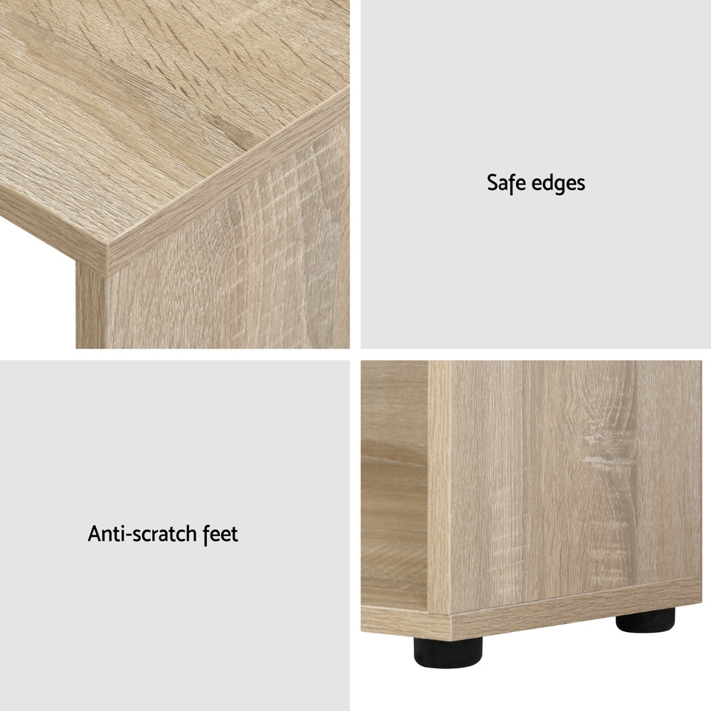 Artiss Computer Desk Bookshelf Oak 130Cm