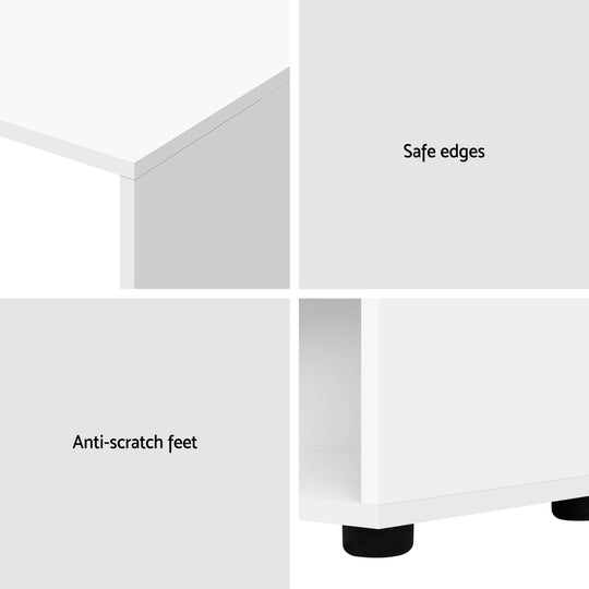 Artiss Computer Desk Bookshelf White 130Cm