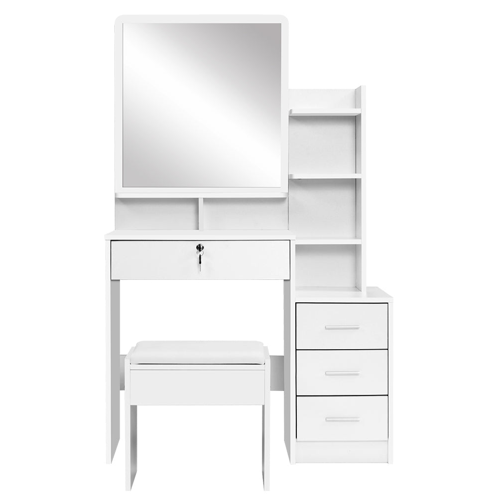 DSZ Product, feed-cond-new, feed-sl-DSZ Freight Payable, newArtiss Dressing Table Stool Set 4 Drawers White - Premium Furniture > Bedroom > Dressing Vanity & Dressing Tables from Artiss ! Shop Online Buy Now at S & D's Value Store Family Business Best Customer ServiceDSZ Product, feed-cond-new, feed-sl-DSZ Freight Payable, new