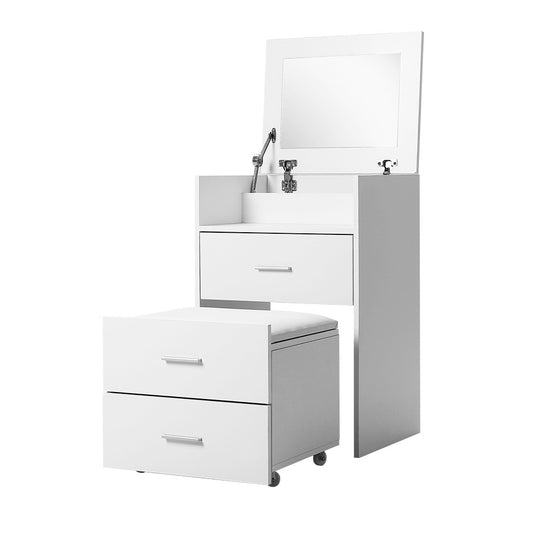 DSZ Product, feed-cond-new, feed-sl-DSZ Freight Payable, newArtiss 2 - In - 1 Dressing Table Stool Set Bedside Table White - Premium Furniture > Bedroom > Dressing Vanity & Dressing Tables from Artiss ! Shop Online Buy Now at S & D's Value Store Family Business Best Customer ServiceDSZ Product, feed-cond-new, feed-sl-DSZ Freight Payable, new