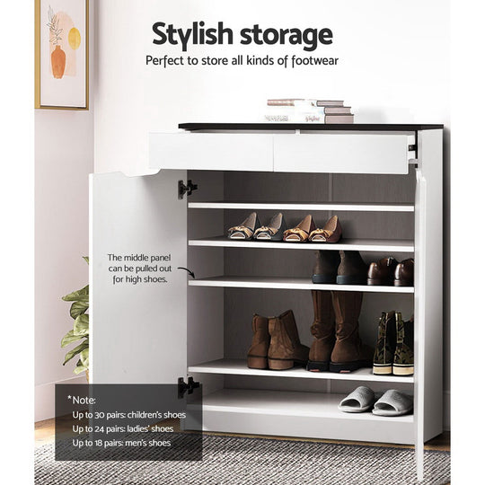 DSZ Product, feed-cond-new, feed-sl-DSZ Freight Payable, newArtiss Shoe Rack Cabinet 30 Pairs White Eve - Premium Furniture > Living Room > Shoe Storage from Artiss ! Shop Online Buy Now at S & D's Value Store Family Business Best Customer ServiceDSZ Product, feed-cond-new, feed-sl-DSZ Freight Payable, new