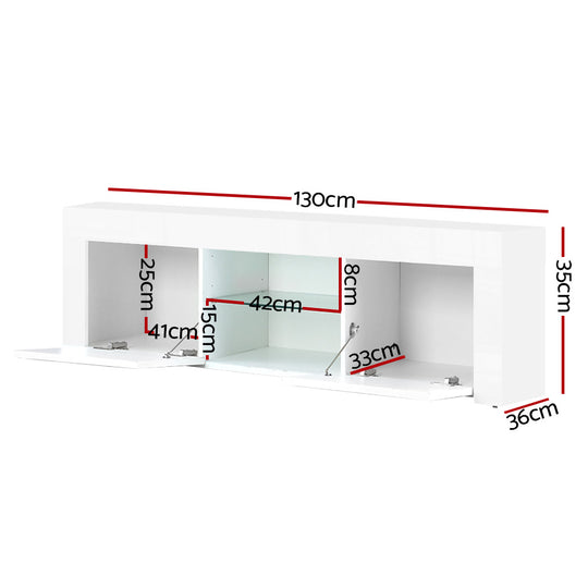 DSZ Product, feed-cond-new, feed-sl-DSZ Freight Payable, newArtiss Entertainment Unit Tv Cabinet 130Cm White Ivan - Premium Furniture > Living Room > TV Units from Artiss ! Shop Online Buy Now at S & D's Value Store Family Business Best Customer ServiceDSZ Product, feed-cond-new, feed-sl-DSZ Freight Payable, new