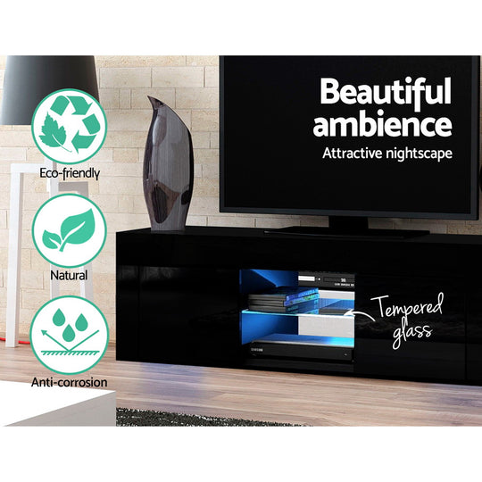 DSZ Product, feed-cond-new, feed-sl-DSZ Freight Payable, newArtiss Entertainment Unit Tv Cabinet Led 130Cm Black Angus - Premium Furniture > Living Room > TV Units from Artiss ! Shop Online Buy Now at S & D's Value Store Family Business Best Customer ServiceDSZ Product, feed-cond-new, feed-sl-DSZ Freight Payable, new