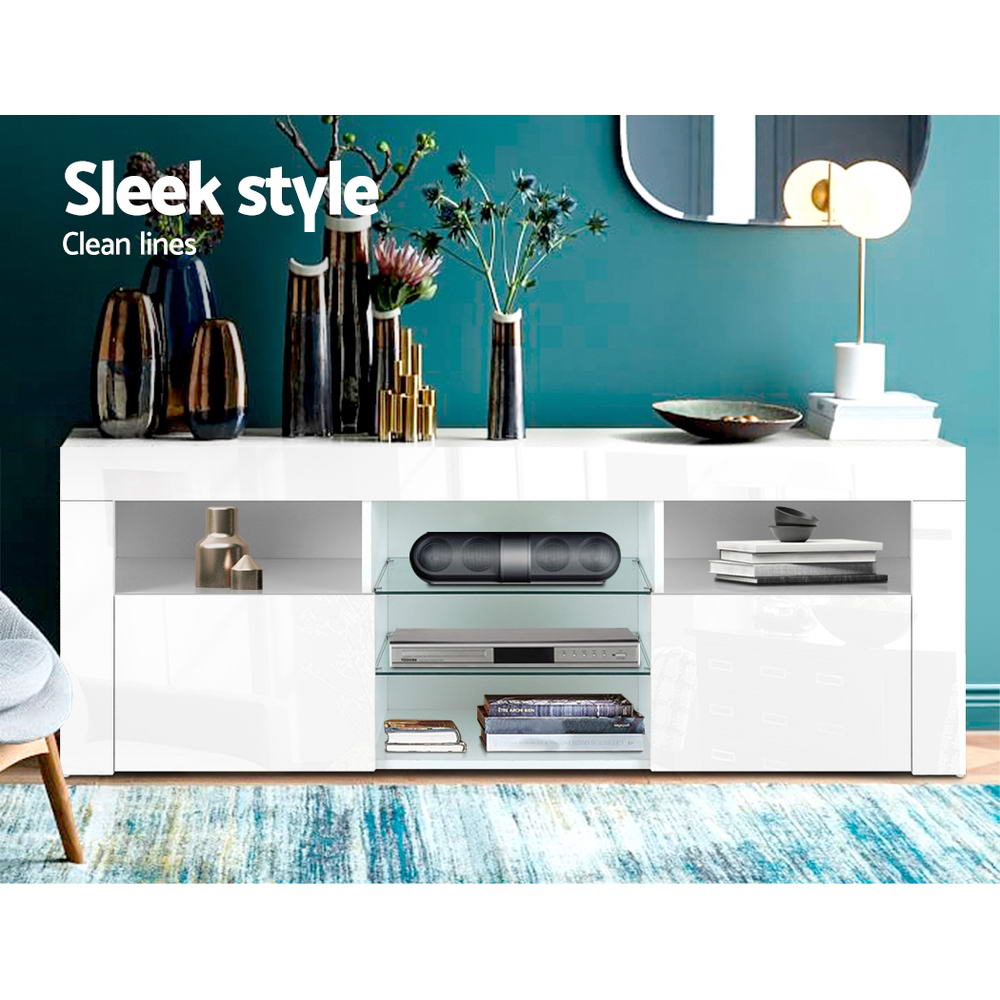 DSZ Product, feed-cond-new, feed-sl-DSZ Freight Payable, newArtiss Entertainment Unit Tv Cabinet Led 145Cm White Angus - Premium Furniture > Living Room > TV Units from Artiss ! Shop Online Buy Now at S & D's Value Store Family Business Best Customer ServiceDSZ Product, feed-cond-new, feed-sl-DSZ Freight Payable, new