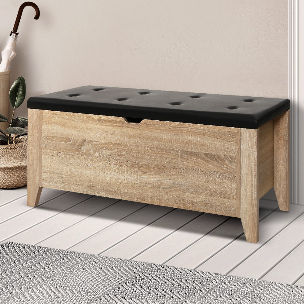 DSZ Product, feed-cond-new, feed-sl-DSZ Freight Payable, newArtiss Storage Ottoman Blanket Box Leather Oak - Premium Furniture > Living Room > Ottomans & Footstools from Artiss ! Shop Online Buy Now at S & D's Value Store Family Business Best Customer ServiceDSZ Product, feed-cond-new, feed-sl-DSZ Freight Payable, new