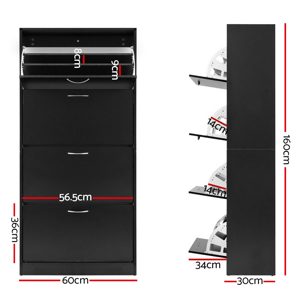 DSZ Product, feed-cond-new, feed-sl-DSZ Freight Payable, newArtiss Shoe Rack Cabinet 60 Pairs 4 Doors - Black - Premium Furniture > Living Room > Shoe Storage from Artiss ! Shop Online Buy Now at S & D's Value Store Family Business Best Customer ServiceDSZ Product, feed-cond-new, feed-sl-DSZ Freight Payable, new