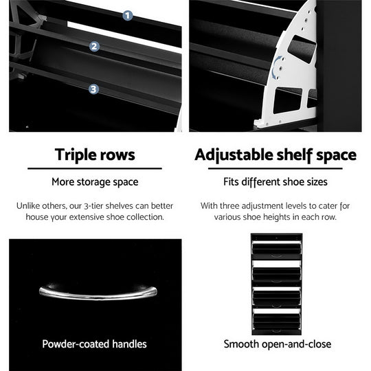 DSZ Product, feed-cond-new, feed-sl-DSZ Freight Payable, newArtiss Shoe Rack Cabinet 60 Pairs 4 Doors - Black - Premium Furniture > Living Room > Shoe Storage from Artiss ! Shop Online Buy Now at S & D's Value Store Family Business Best Customer ServiceDSZ Product, feed-cond-new, feed-sl-DSZ Freight Payable, new